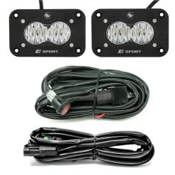Baja Designs S2 Black Flush Mount LED Light Pod Reverse Kit