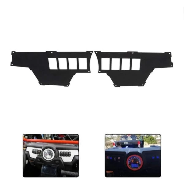 Kemimoto Polaris RZR XP 1000 8 Switch Aluminum Dash Panel Set - Black