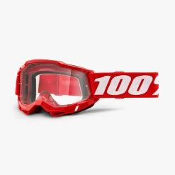 100% Accuri2 OTG Goggles Red Clear Lens