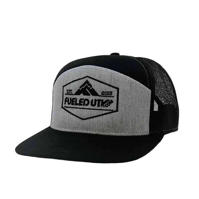 Fueled UTV 7-Panel Badge Snapback Black/Gray