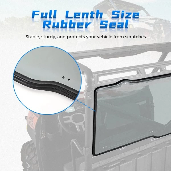 Kemimoto Polaris Ranger Rear Windshield Window Tint Roof - Image 4