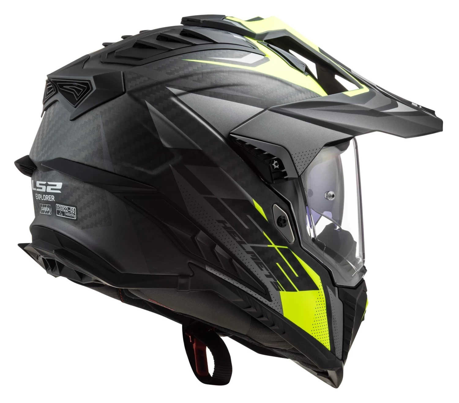 LS2 Explorer Carbon Focus Helmet Titanium/Yellow / 2XL [Open Box] - Image 6